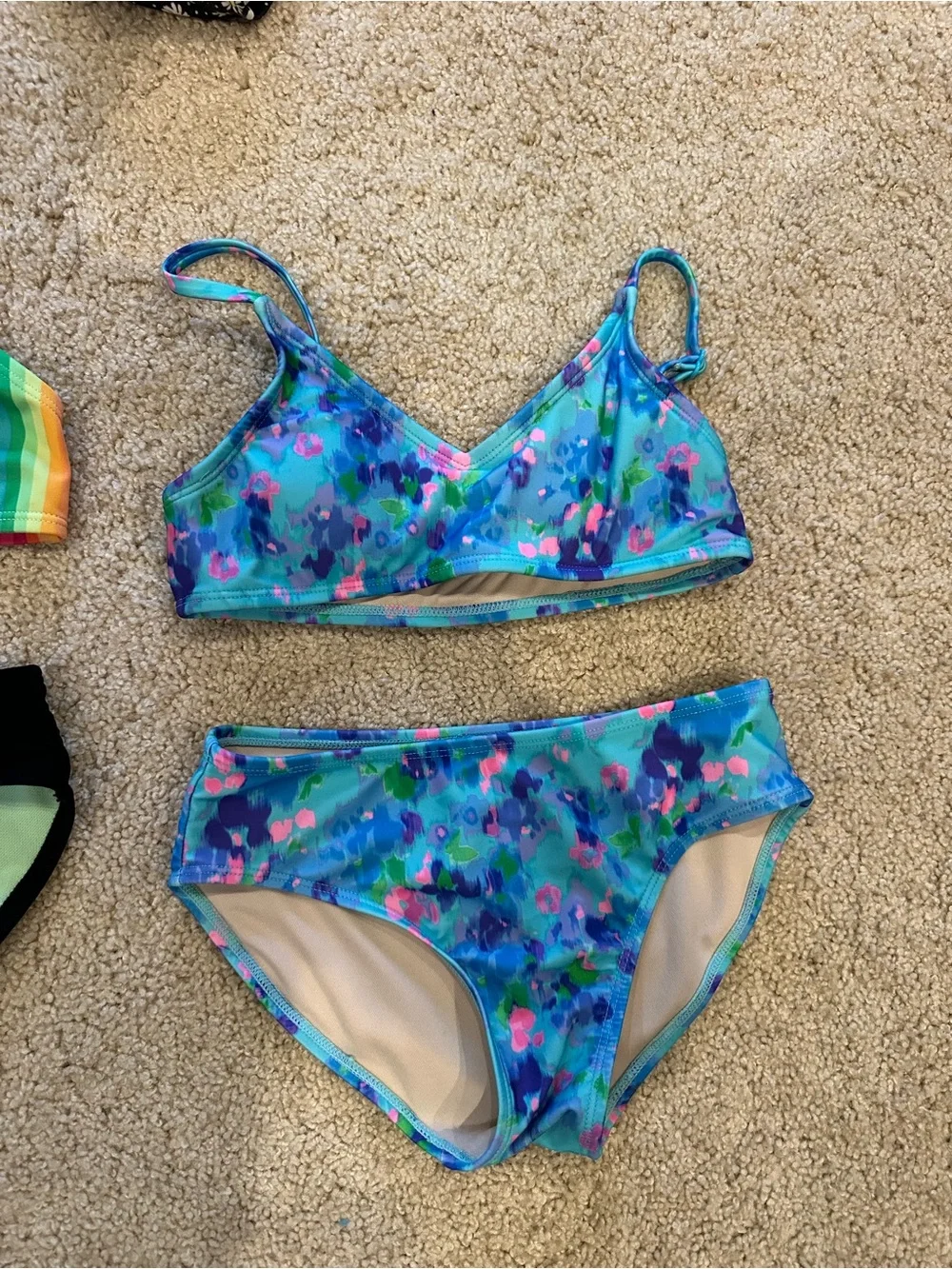 art class Kids Bikini Set Assorted Colors - Black, Green, Pink, Blue, Rainbow